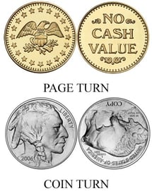 Coin Turn vs. Page Turn example