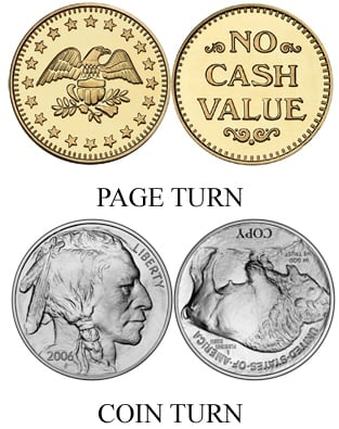 page turn versus coin turn