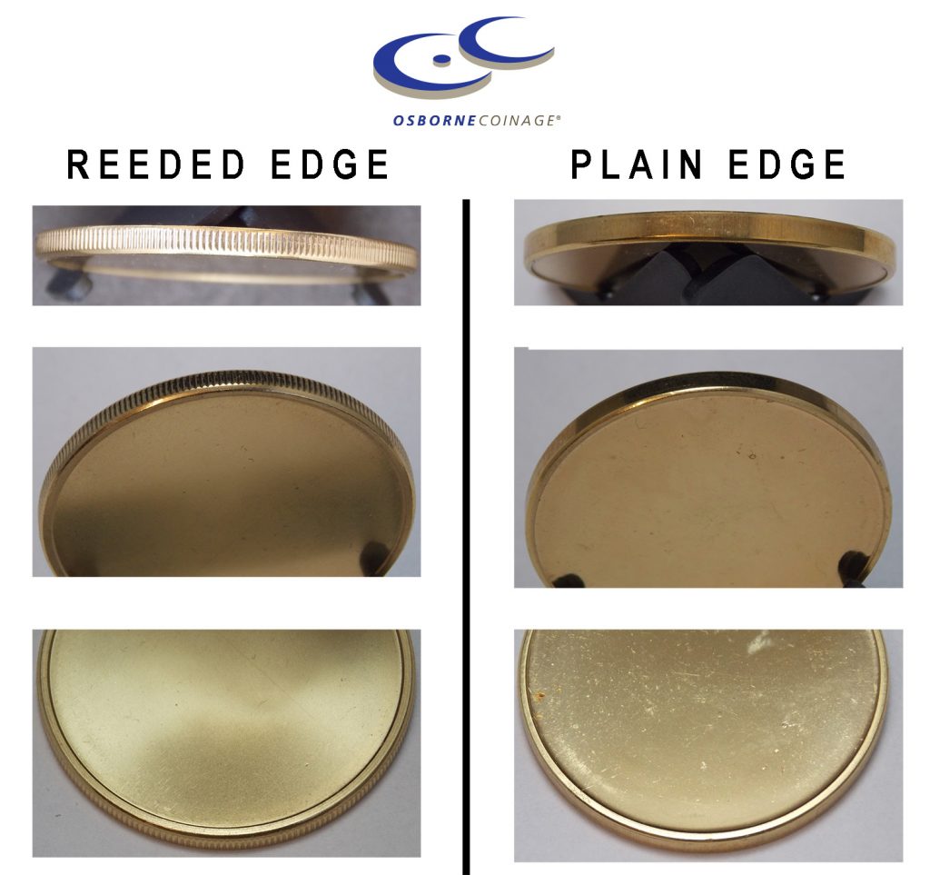 Reeded versus plain edge coins