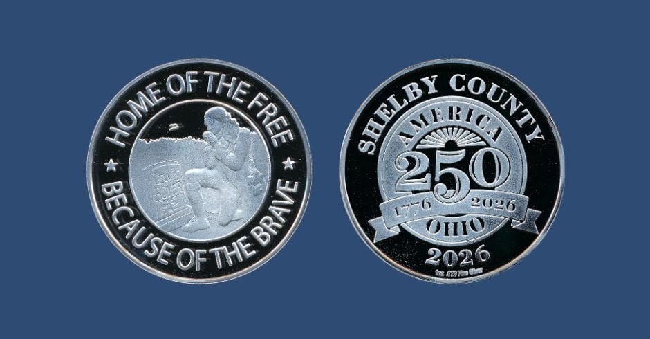 America 250 Shelby County silver rounds