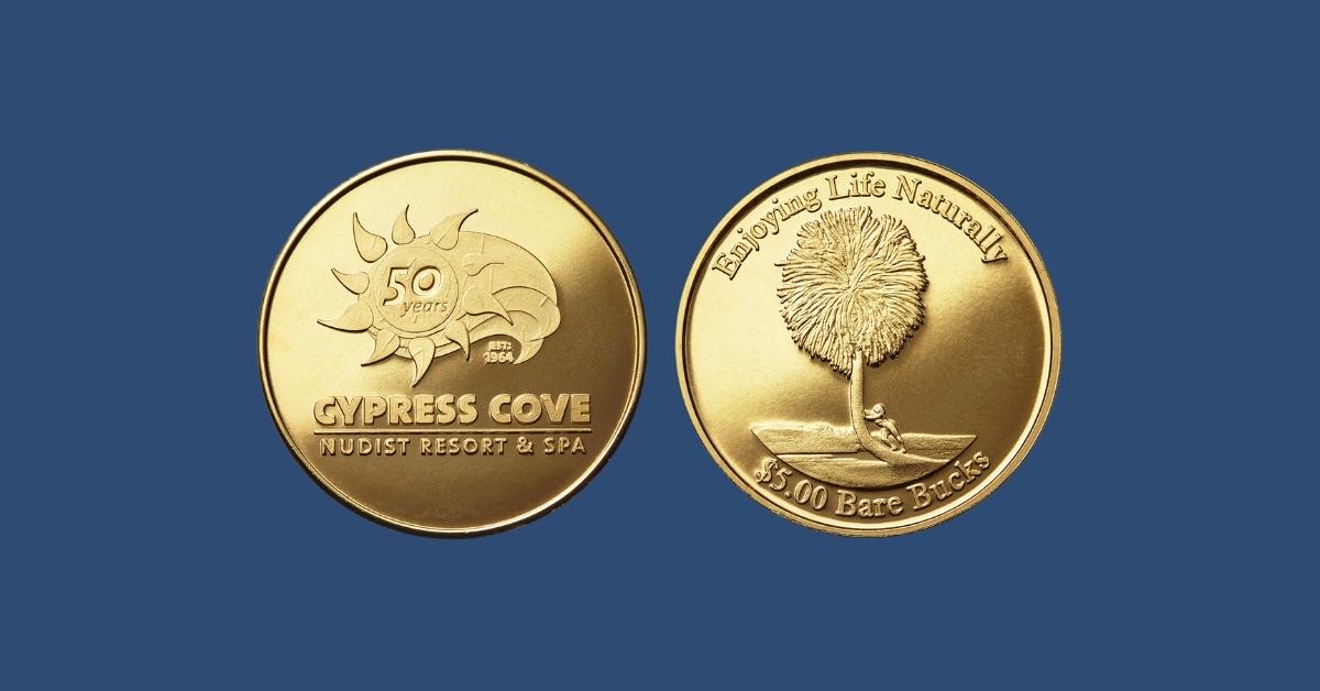 Cypress Cove custom coins