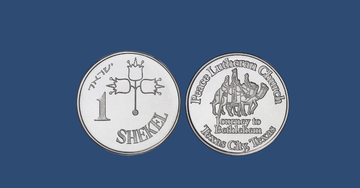 Custom church coins
