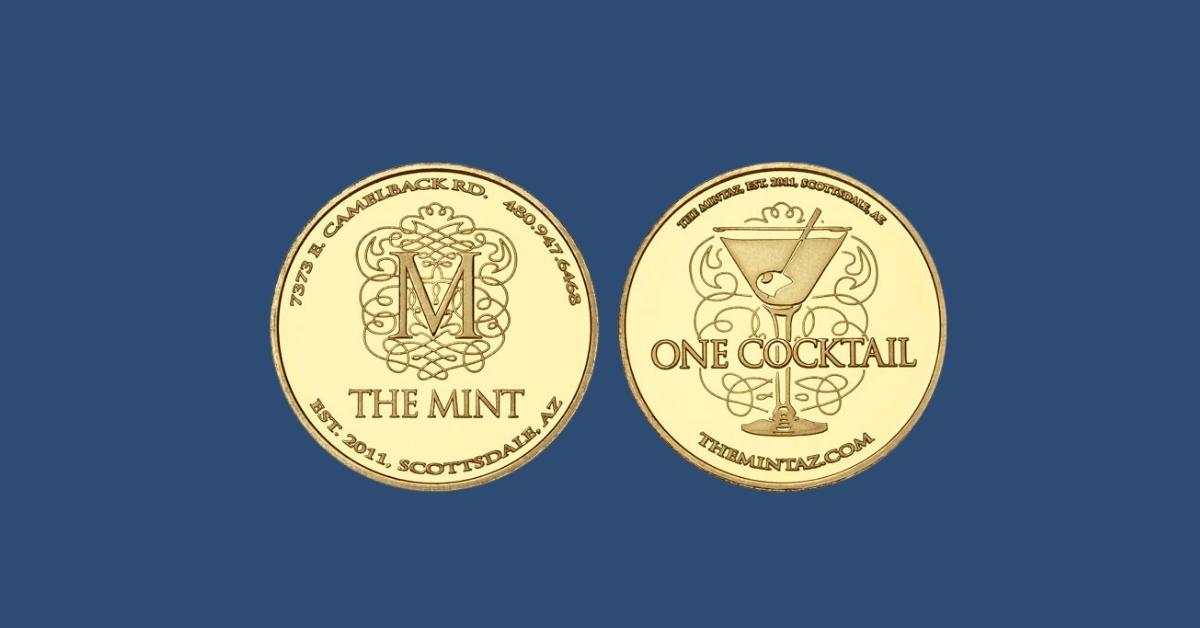 Custom free cocktail coins